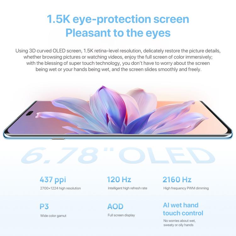 HUAWEI Enjoy 70X Vitality Edition, 8GB+256GB, Screen Fingerprint Identification, 6.78 inch HarmonyOS 4.2 Octa Core, OTG, Not Support Google Play (Black) - Huawei Mate & P by Huawei | Online Shopping UK | buy2fix