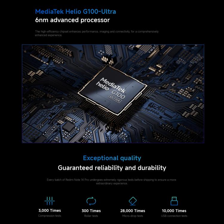 Xiaomi Redmi Note 14 Pro 4G Global, 12GB+256GB, In-screen Fingerprint, 6.67 inch Xiaomi HyperOS Helio G100-Ultra Octa Core, NFC, Network: 4G (Blue) - Xiaomi Redmi by Xiaomi | Online Shopping UK | buy2fix