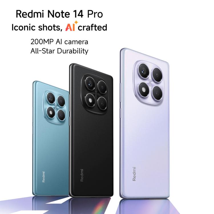 Xiaomi Redmi Note 14 Pro 4G Global, 12GB+256GB, In-screen Fingerprint, 6.67 inch Xiaomi HyperOS Helio G100-Ultra Octa Core, NFC, Network: 4G (Black) - Xiaomi Redmi by Xiaomi | Online Shopping UK | buy2fix