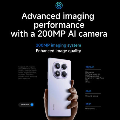 Xiaomi Redmi Note 14 Pro 4G Global, 12GB+256GB, In-screen Fingerprint, 6.67 inch Xiaomi HyperOS Helio G100-Ultra Octa Core, NFC, Network: 4G (Black) - Xiaomi Redmi by Xiaomi | Online Shopping UK | buy2fix