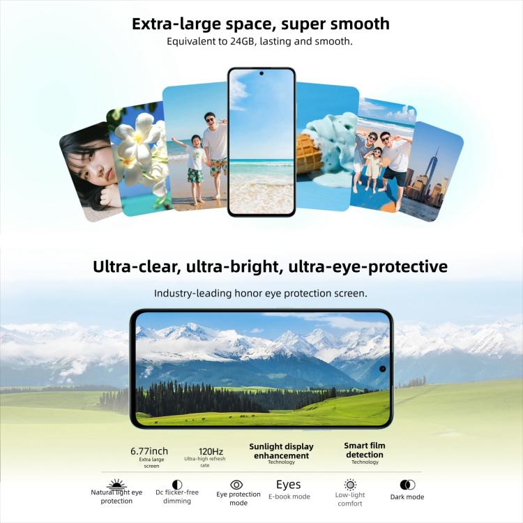 Honor Play10T, 12GB+256GB, Side Fingerprint, 6.8 inch Android 15 Magic OS 9.0 Snapdragon 6s Gen 3 Octa Core, Network: 5G (Cyan) - Honor by HONOR | Online Shopping UK | buy2fix