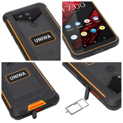 UNIWA F965 Pro Rugged Smart Phone, 6GB+128GB, 6 inch Android 13, MT6762 Octa Core, Network: 4G, NFC, PoC, SOS, US Plug (Black+Orange) - UNIWA by UNIWA | Online Shopping UK | buy2fix