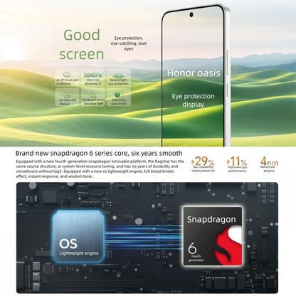 Honor X70, 8GB+128GB, Screen Fingerprint, 6.79 inch MagicOS 9.0 Snapdragon 6 Gen 4 Octa Core, Network: 5G, OTG, NFC, Support Google Play (Cyan) - Honor by HONOR | Online Shopping UK | buy2fix