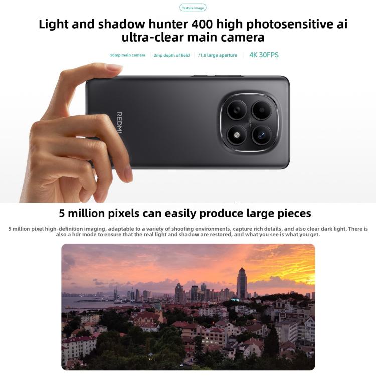 Xiaomi Redmi Note 15 5G, 8GB+128GB, 6.77 inch Xiaomi HyperOS 2 Snapdragon 6 Gen 3 Octa Core, Network: 5G (Black) - Xiaomi Redmi by Xiaomi | Online Shopping UK | buy2fix