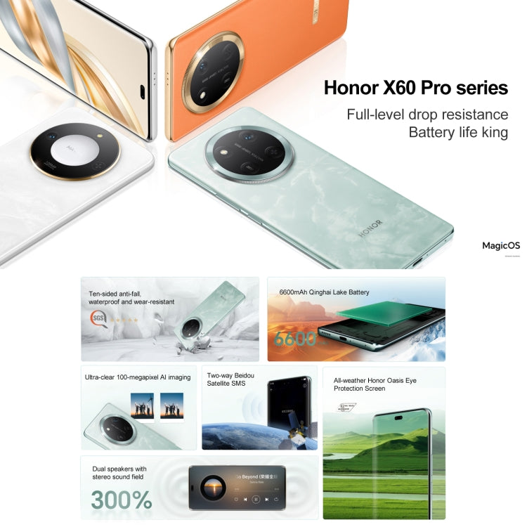 Honor X60 Pro, 8GB+128GB, Screen Fingerprint, 6.78 inch MagicOS 8.0 Snapdragon 6 Gen1 Octa Core, Network: 5G, OTG, Support Google Play (Orange) - Honor by HONOR | Online Shopping UK | buy2fix