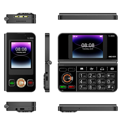 SOYES V-899, 32MB+64MB, 2.4 inch + 2.8 inch Display MTK6261D CPU, BT 3.0, Network: 2G, Dual SIM (Black) - SOYES by SOYES | Online Shopping UK | buy2fix