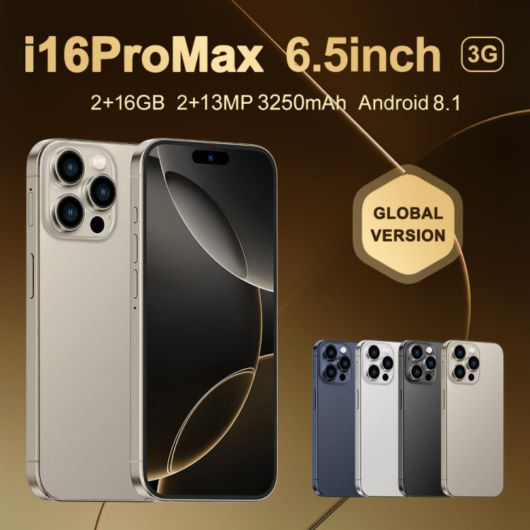 i16 Pro Max / Q5, 2GB+16GB, 6.5 inch Screen, Face Identification, Android 8.1 MTK6580P Quad Core, Network: 3G, Dual SIM, AU Plug (Black) -  by buy2fix | Online Shopping UK | buy2fix