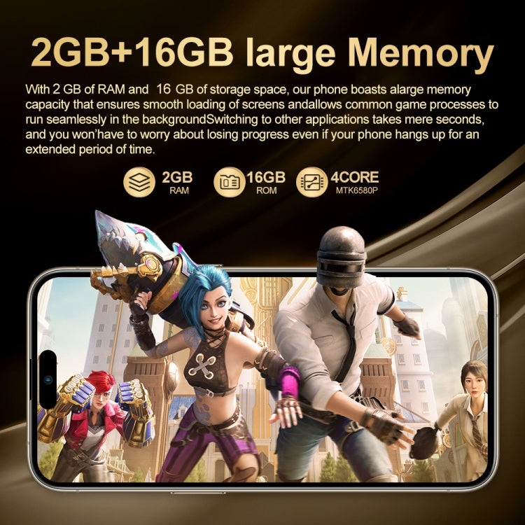 i16 Pro Max / Q5, 2GB+16GB, 6.5 inch Screen, Face Identification, Android 8.1 MTK6580P Quad Core, Network: 3G, Dual SIM, AU Plug (Black) -  by buy2fix | Online Shopping UK | buy2fix