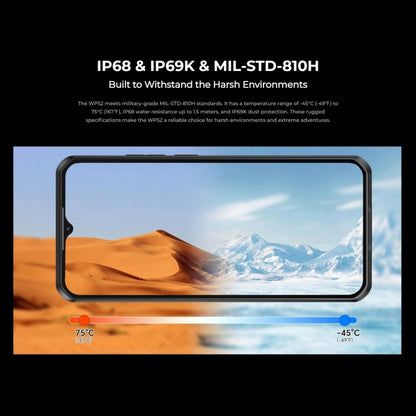 Oukitel WP52 5G Rugged Phone, 4GB+256GB, 6.6 inch Android 14.0 MediaTek Dimensity 6100+ Octa-core, NFC, OTG, Network: 5G (Black) - OUKITEL by OUKITEL | Online Shopping UK | buy2fix