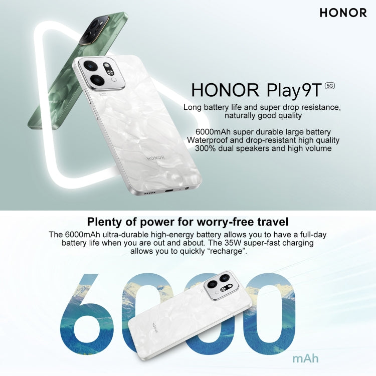 Honor Play9T 5G,  8GB+128GB, 6.77 inch MagicOS 8.0 Qualcomm Snapdragon 4 Octa Core up to 2.2GHz, Network: 5G, OTG, Not Support Google Play (Black) - Honor by HONOR | Online Shopping UK | buy2fix