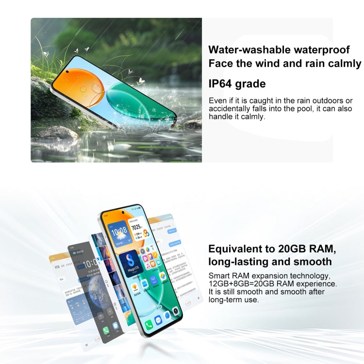 Honor Play9T 5G,  8GB+128GB, 6.77 inch MagicOS 8.0 Qualcomm Snapdragon 4 Octa Core up to 2.2GHz, Network: 5G, OTG, Not Support Google Play (Black) - Honor by HONOR | Online Shopping UK | buy2fix