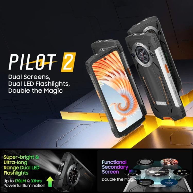 Blackview Oscal PILOT 2, 8GB+256GB, IP68/IP69K/MIL-STD-810H, 6.5 inch Android 14 MediaTek MT6789 Octa Core, Network: 4G, OTG, NFC (Orange) by buy2fix
