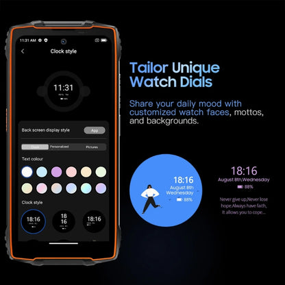 Blackview Oscal PILOT 2, 8GB+256GB, IP68/IP69K/MIL-STD-810H, 6.5 inch Android 14 MediaTek MT6789 Octa Core, Network: 4G, OTG, NFC (Orange) by buy2fix