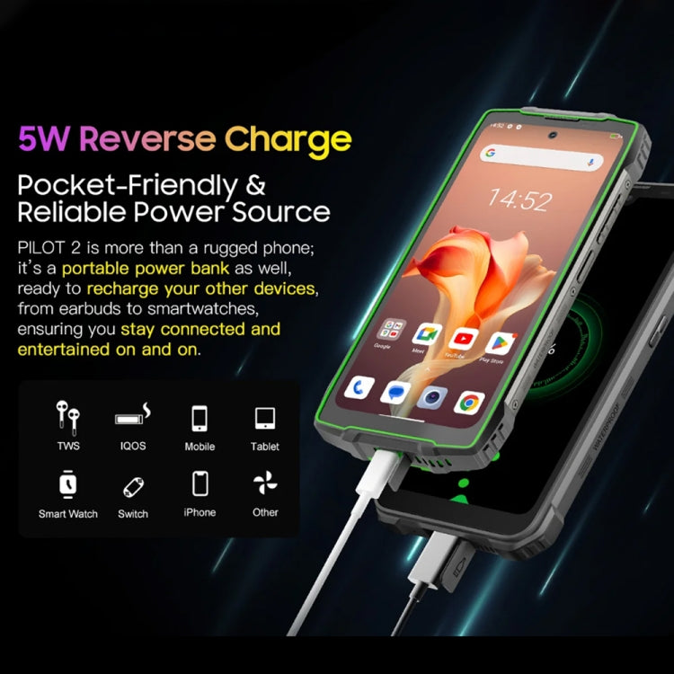 Blackview Oscal PILOT 2, 8GB+256GB, IP68/IP69K/MIL-STD-810H, 6.5 inch Android 14 MediaTek MT6789 Octa Core, Network: 4G, OTG, NFC (Orange) by buy2fix