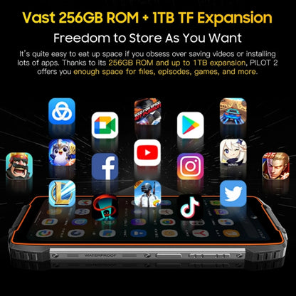 Blackview Oscal PILOT 2, 8GB+256GB, IP68/IP69K/MIL-STD-810H, 6.5 inch Android 14 MediaTek MT6789 Octa Core, Network: 4G, OTG, NFC (Orange) by buy2fix