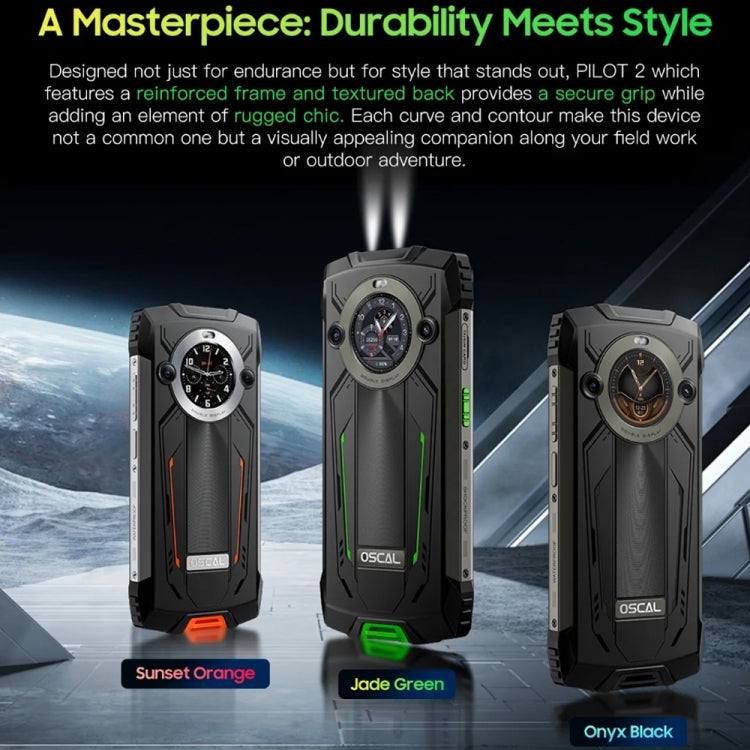 Blackview Oscal PILOT 2, 8GB+256GB, IP68/IP69K/MIL-STD-810H, 6.5 inch Android 14 MediaTek MT6789 Octa Core, Network: 4G, OTG, NFC (Orange) by buy2fix