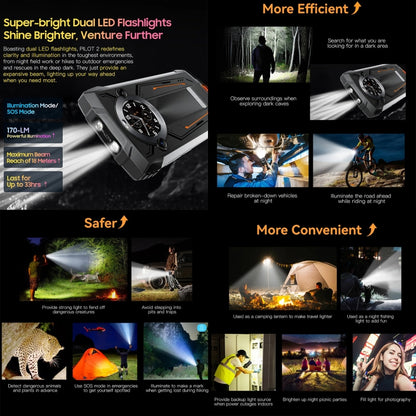 Blackview Oscal PILOT 2, 8GB+256GB, IP68/IP69K/MIL-STD-810H, 6.5 inch Android 14 MediaTek MT6789 Octa Core, Network: 4G, OTG, NFC (Orange) by buy2fix