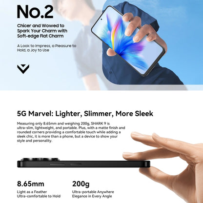 Blackview SHARK 9, 8GB+256GB, 6.67 inch Android 14 Unisoc T820 Octa Core, Network: 5G (Black) - Blackview by Blackview | Online Shopping UK | buy2fix