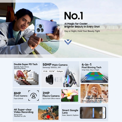 Blackview SHARK 9, 8GB+256GB, 6.67 inch Android 14 Unisoc T820 Octa Core, Network: 5G (Black) - Blackview by Blackview | Online Shopping UK | buy2fix