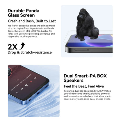 Blackview SHARK 9, 8GB+256GB, 6.67 inch Android 14 Unisoc T820 Octa Core, Network: 5G (Black) - Blackview by Blackview | Online Shopping UK | buy2fix