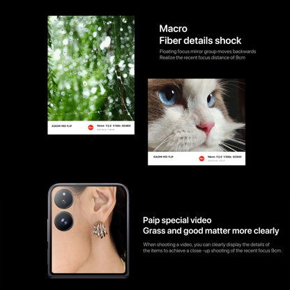 Xiaomi MIX Flip, 12GB+512GB, 6.86 inch + 4.01 inch Xiaomi HyperOS Snapdragon 8 Gen 3 Octa Core 4nm up to 3.3GHz, NFC, Network: 5G (Black) by buy2fix