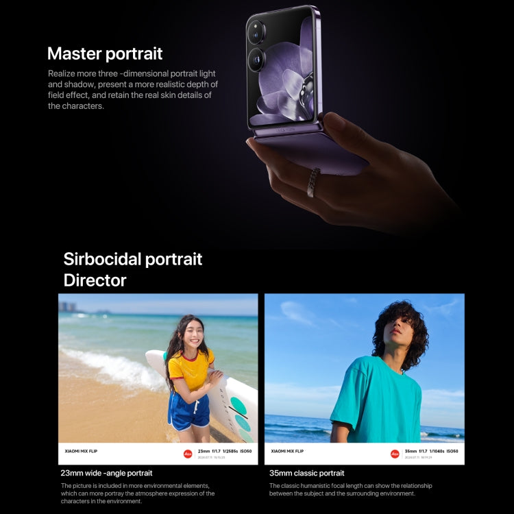 Xiaomi MIX Flip, 12GB+512GB, 6.86 inch + 4.01 inch Xiaomi HyperOS Snapdragon 8 Gen 3 Octa Core 4nm up to 3.3GHz, NFC, Network: 5G (Black) by buy2fix