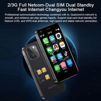SOYES XS12, 2GB+16GB, Face Recognition, 3.0 inch Android 9.0 MTK6737M Quad Core up to 1.1GHz, Bluetooth, WiFi, FM, Network: 4G, Dual SIM(Black) - SOYES by SOYES | Online Shopping UK | buy2fix