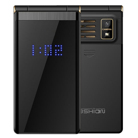 Mafam F120 Flip Phone, 2.4 inch, 5800mAh Battery, Support FM, SOS, External Time Display, GSM, Family Number, Big Keys, Dual SIM (Gun Metal)