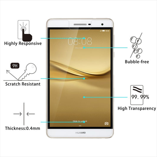 2 PCS 7 inch Universal 0.4mm 9H Surface Hardness Tempered Glass Screen Protector - Others by buy2fix | Online Shopping UK | buy2fix