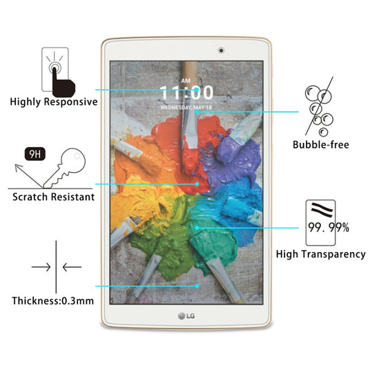 0.3mm 9H Full Screen Tempered Glass Film for LG G Pad X 8.0 - For LG Pad by buy2fix | Online Shopping UK | buy2fix