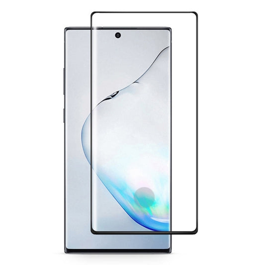 For Galaxy Note 10+ Full Glue 3D Curved Edge Tempered Glass Film, Fingerprint Unlock Is Supported(Black) - Galaxy Tempered Glass by buy2fix | Online Shopping UK | buy2fix