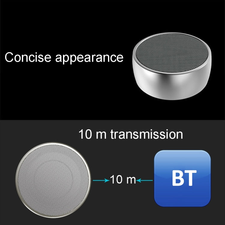 BS01 Portable Bluetooth Speaker, Support Hands-free Calls & TF Card & AUX IN(Gold) - Desktop Speaker by buy2fix | Online Shopping UK | buy2fix