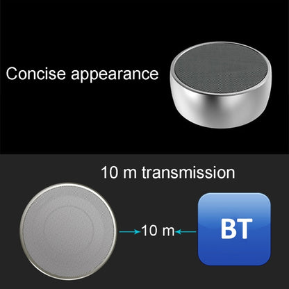 BS01 Portable Bluetooth Speaker, Support Hands-free Calls & TF Card & AUX IN(Gold) - Desktop Speaker by buy2fix | Online Shopping UK | buy2fix