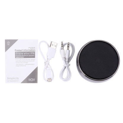 BS01 Portable Bluetooth Speaker, Support Hands-free Calls & TF Card & AUX IN(Silver) - Desktop Speaker by buy2fix | Online Shopping UK | buy2fix