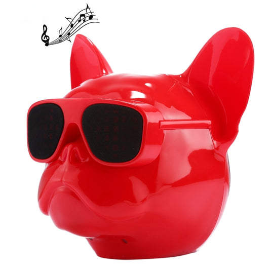 AEROBULL Bulldog Fashion Portable Bluetooth Wireless Stereo Speaker, Support Aux Input & TF Card, For Mobile Phones / Tablets / Laptops, Support TF Card & AUX Input, Bluetooth Distance: 10m(Red) - Desktop Speaker by buy2fix | Online Shopping UK | buy2fix