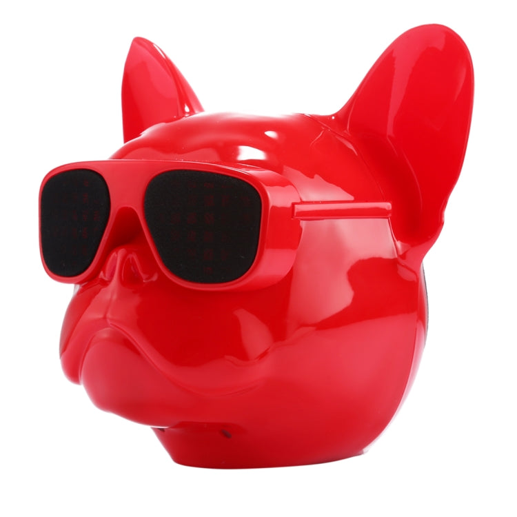 AEROBULL Bulldog Fashion Portable Bluetooth Wireless Stereo Speaker, Support Aux Input & TF Card, For Mobile Phones / Tablets / Laptops, Support TF Card & AUX Input, Bluetooth Distance: 10m(Red) - Desktop Speaker by buy2fix | Online Shopping UK | buy2fix