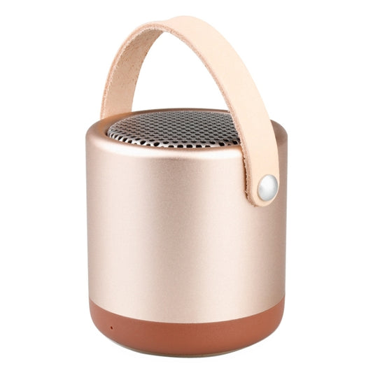 A056 Portable Outdoor Metal Bluetooth V4.1 Speaker with Mic, Support Hands-free & AUX Line In (Gold) - Desktop Speaker by buy2fix | Online Shopping UK | buy2fix