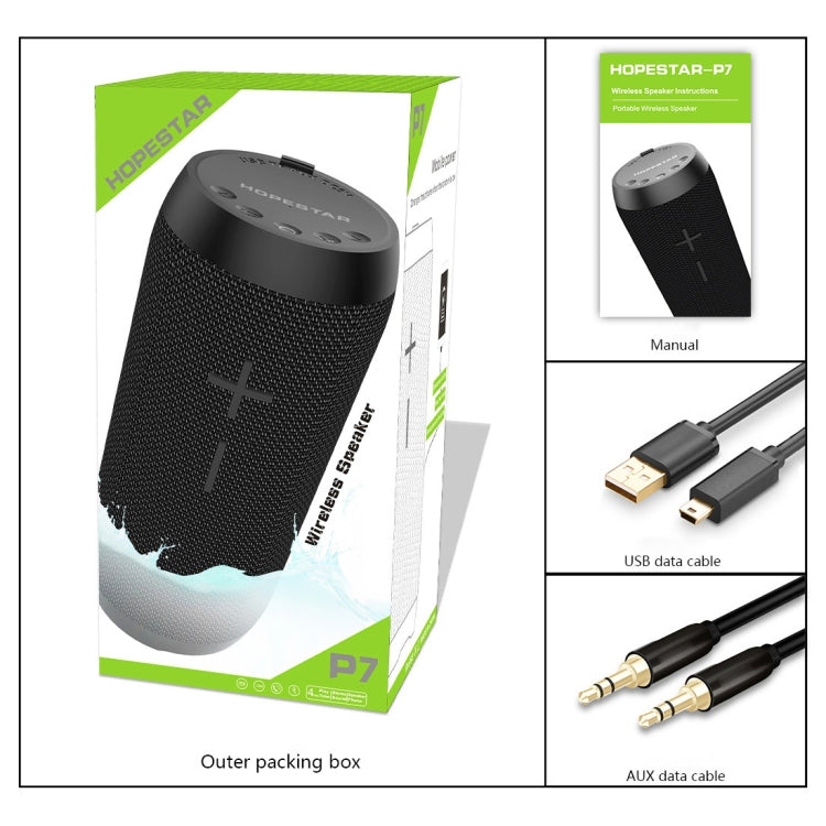 HOPESTAR P7 Mini Portable Rabbit Wireless Bluetooth Speaker, Built-in Mic, Support AUX / Hand Free Call / FM / TF(Black) - Waterproof Speaker by HOPESTAR | Online Shopping UK | buy2fix