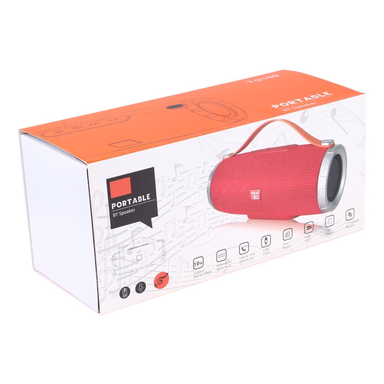 T&G TG109 Portable Wireless Bluetooth V4.2 Stereo Speaker with Handle, Built-in MIC, Support Hands-free Calls & TF Card & AUX IN & FM(Dark Blue) - Desktop Speaker by T&G | Online Shopping UK | buy2fix