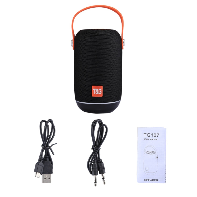 T&G TG107 Portable Wireless Bluetooth V4.2 Stereo Speaker with Handle, Built-in MIC, Support Hands-free Calls & TF Card & AUX IN & FM, Bluetooth Distance: 10m - Desktop Speaker by T&G | Online Shopping UK | buy2fix
