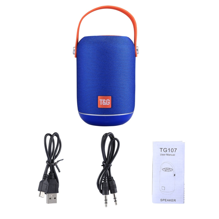T&G TG107 Portable Wireless Bluetooth V4.2 Stereo Speaker with Handle, Built-in MIC, Support Hands-free Calls & TF Card & AUX IN & FM, Bluetooth Distance: 10m - Desktop Speaker by T&G | Online Shopping UK | buy2fix