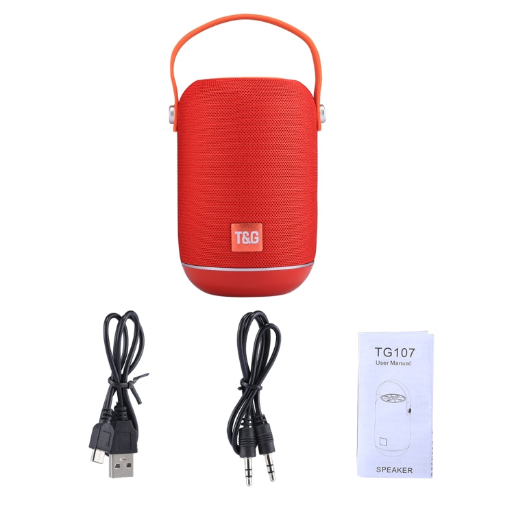 T&G TG107 Portable Wireless Bluetooth V4.2 Stereo Speaker with Handle, Built-in MIC, Support Hands-free Calls & TF Card & AUX IN & FM, Bluetooth Distance: 10m - Desktop Speaker by T&G | Online Shopping UK | buy2fix