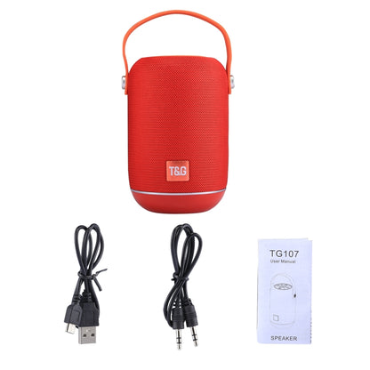 T&G TG107 Portable Wireless Bluetooth V4.2 Stereo Speaker with Handle, Built-in MIC, Support Hands-free Calls & TF Card & AUX IN & FM, Bluetooth Distance: 10m - Desktop Speaker by T&G | Online Shopping UK | buy2fix