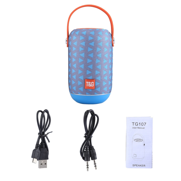 T&G TG107 Portable Wireless Bluetooth V4.2 Stereo Speaker with Handle, Built-in MIC, Support Hands-free Calls & TF Card & AUX IN & FM, Bluetooth Distance: 10m - Desktop Speaker by T&G | Online Shopping UK | buy2fix