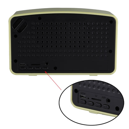 Portable Wireless Bluetooth V4.2 Stereo Speaker with Lanyard, Built-in MIC, Support Hands-free Calls & TF Card & AUX IN & FM, Bluetooth Distance: 10m (Green) - Desktop Speaker by buy2fix | Online Shopping UK | buy2fix