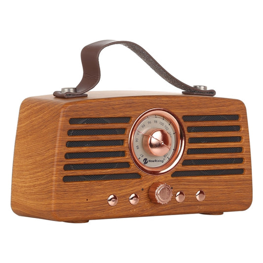 NewRixing NR-4013 Retro Manchurian Ash Texture Hand Wireless FM Speaker with Call Function, Support TF Card & U Disk - Desktop Speaker by NewRixing | Online Shopping UK | buy2fix