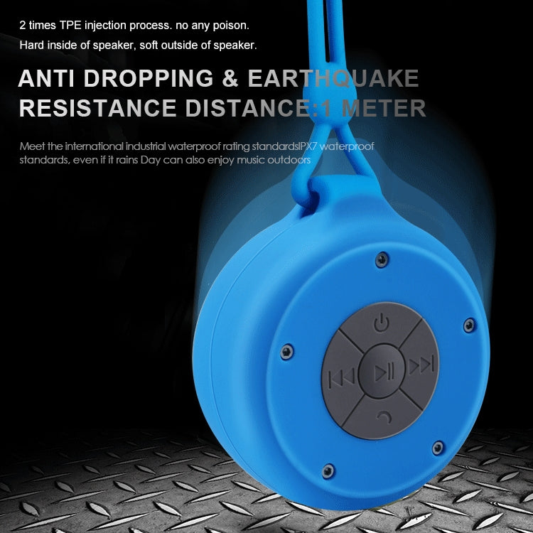 Q50 Suction Cup Waterproof Bluetooth Speaker for Bathroom (Blue) - Waterproof Speaker by buy2fix | Online Shopping UK | buy2fix