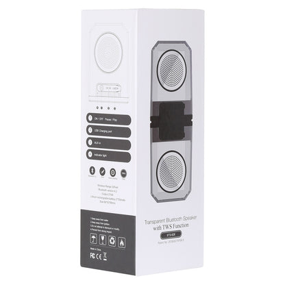 BTS-628 Transparent Bluetooth 4.2 Speaker with TWS Function - Desktop Speaker by buy2fix | Online Shopping UK | buy2fix