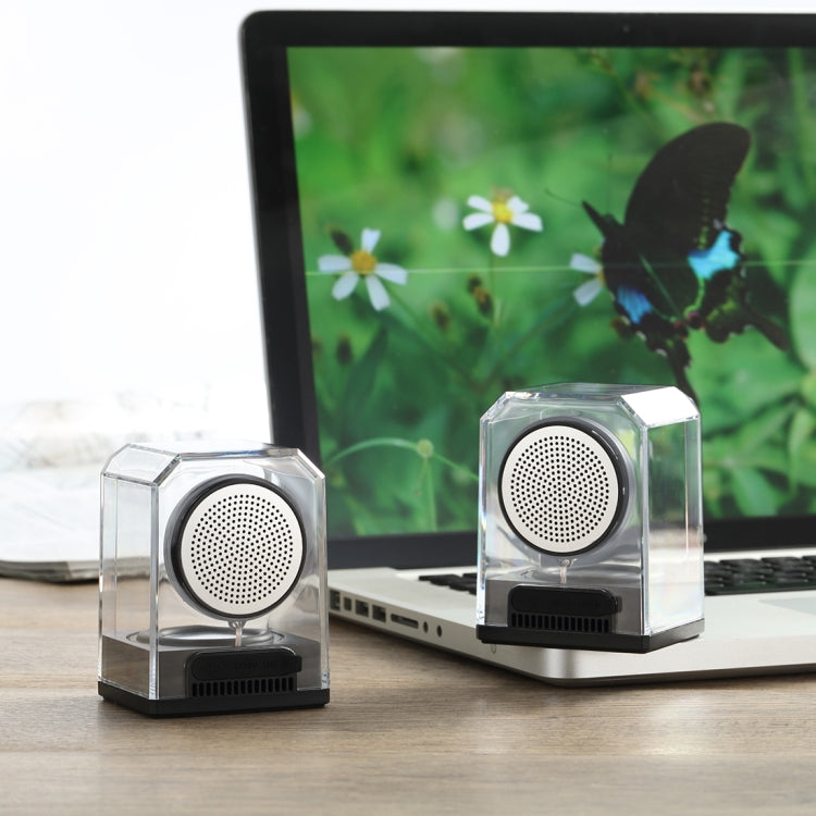 BTS-628 Transparent Bluetooth 4.2 Speaker with TWS Function - Desktop Speaker by buy2fix | Online Shopping UK | buy2fix