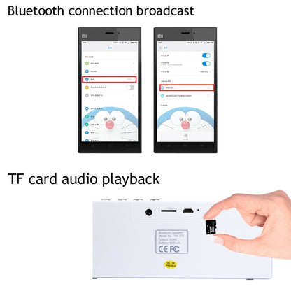 YM370 Multifunctional Bluetooth Speaker with Mic, Support Hands-free Calls & TF Card(Silver) - Desktop Speaker by buy2fix | Online Shopping UK | buy2fix